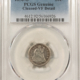 Dimes 1856 LIBERTY SEATED DIME, LG DATE – PCGS GENUINE G DETAILS, CORROSION REMOVED!