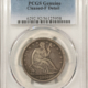 Half Dollars 1854-O SEATED LIBERTY HALF DOLLAR – PCGS GENUINE ENVIRONMENTAL DAMAGE F DETAIL! Half Dollars 1854-O SEATED LIBERTY HALF DOLLAR – PCGS GENUINE ENVIRONMENTAL DAMAGE F DETAIL!