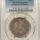 Half Dollars 1864 SEATED LIBERTY HALF DOLLAR PCGS GENUINE CLEANED VF DETAIL CW DATE, LOOKS XF Half Dollars 1864 SEATED LIBERTY HALF DOLLAR PCGS GENUINE CLEANED VF DETAIL CW DATE, LOOKS XF