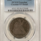 Half Dollars 1864-S SEATED LIBERTY HALF DOLLAR – PCGS GENUINE CLEANED VF DETAIL, TOUGH DATE!