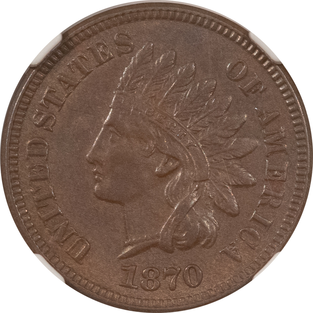 Indian 1870 INDIAN CENT – NGC AU-58 BN, ORIGINAL LUSTER! NICE! Indian 1870 INDIAN CENT – NGC AU-58 BN, ORIGINAL LUSTER! NICE!