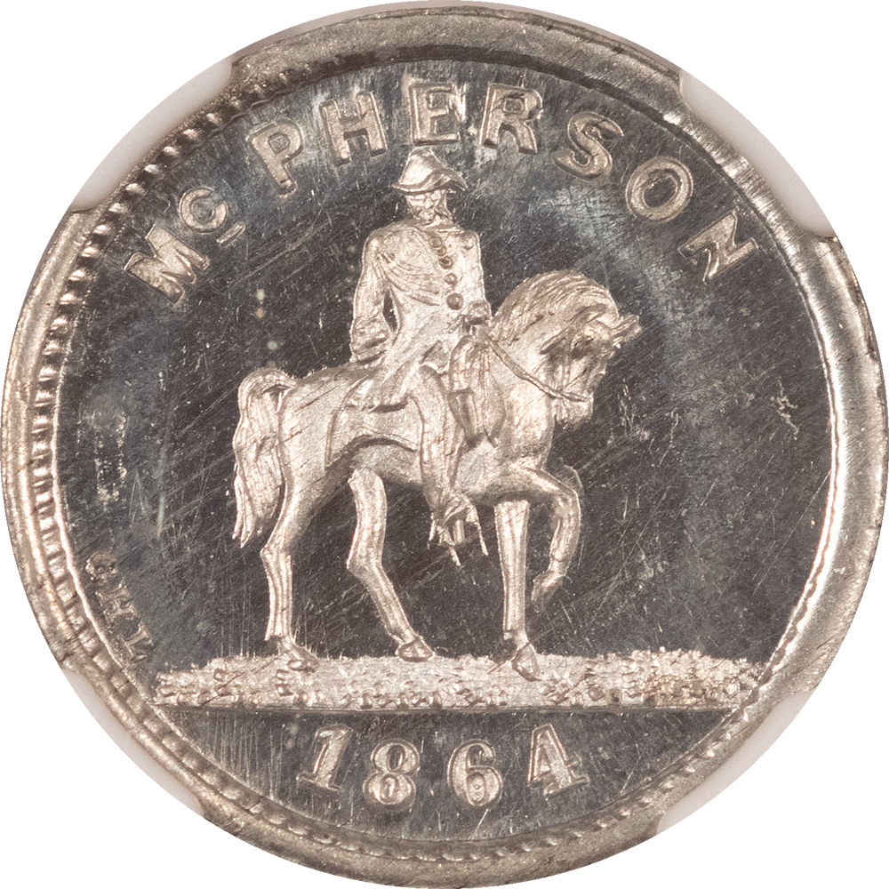 Exonumia 1876 WASHINGTON DC R-DCWA27 SOCIETY ARMY OF TENNESSEE MEDAL NGC MS65 DPL WHITE Exonumia 1876 WASHINGTON DC R-DCWA27 SOCIETY ARMY OF TENNESSEE MEDAL NGC MS65 DPL WHITE
