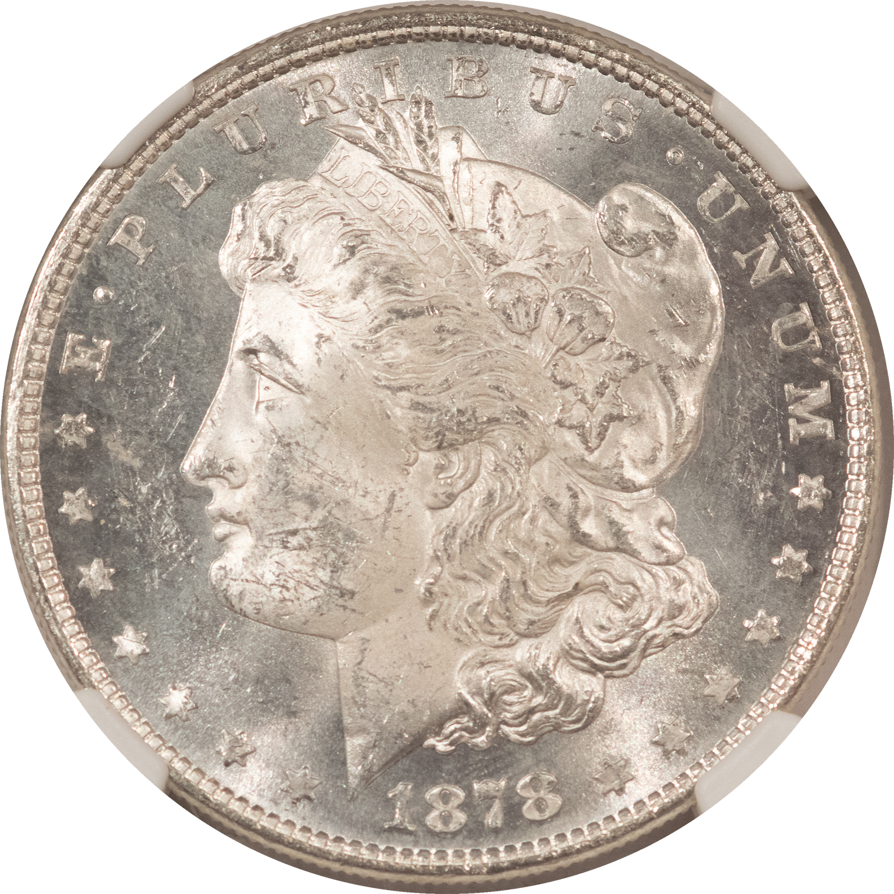 Dollars 1878 8 TF $1 MORGAN DOLLAR – NGC MS-62, BLAST WHITE & SEMI-PROOFLIKE! Dollars 1878 8 TF $1 MORGAN DOLLAR – NGC MS-62, BLAST WHITE & SEMI-PROOFLIKE!
