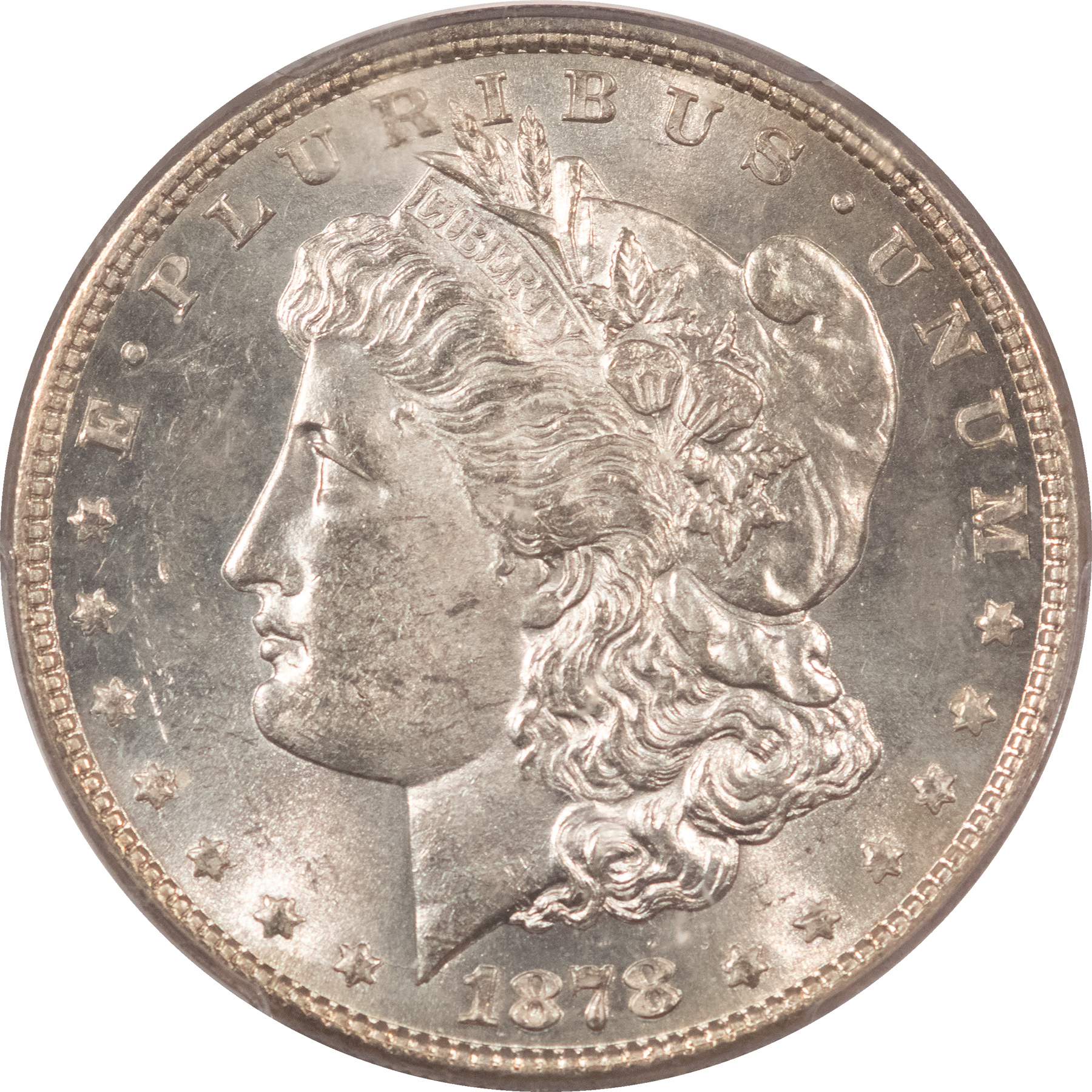 Dollars 1878 8 TF $1 MORGAN DOLLAR VAM-18 DOUBLED DATE – PCGS MS-62, BLAST WHITE! Dollars 1878 8 TF $1 MORGAN DOLLAR VAM-18 DOUBLED DATE – PCGS MS-62, BLAST WHITE!