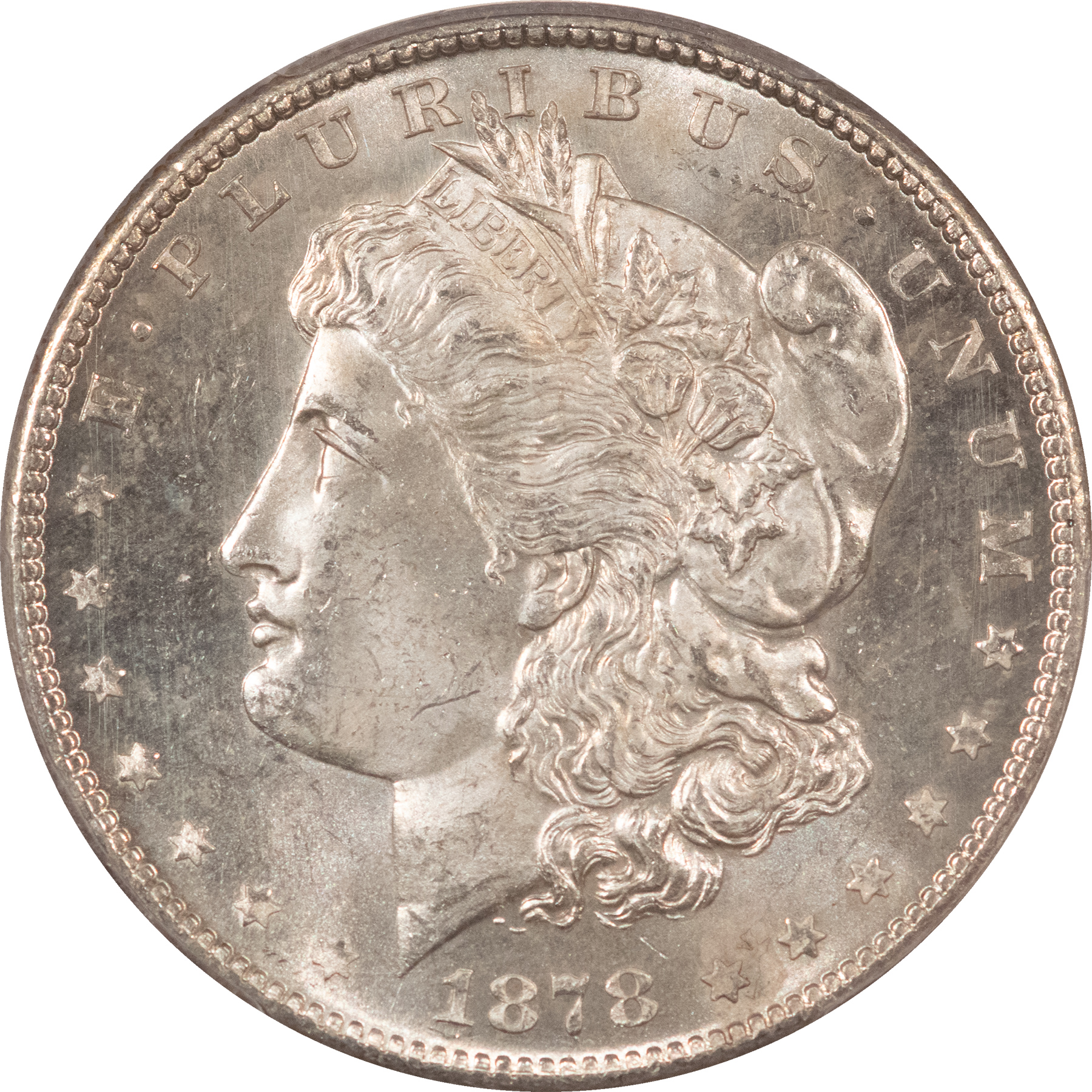 Dollars 1878-S $1 MORGAN DOLLAR – PCGS MS-64, BLAST WHITE! Dollars 1878-S $1 MORGAN DOLLAR – PCGS MS-64, BLAST WHITE!