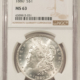 Dollars 1889-O $1 MORGAN DOLLAR – PCGS MS-63, WHITE & SUPER PREMIUM QUALITY!