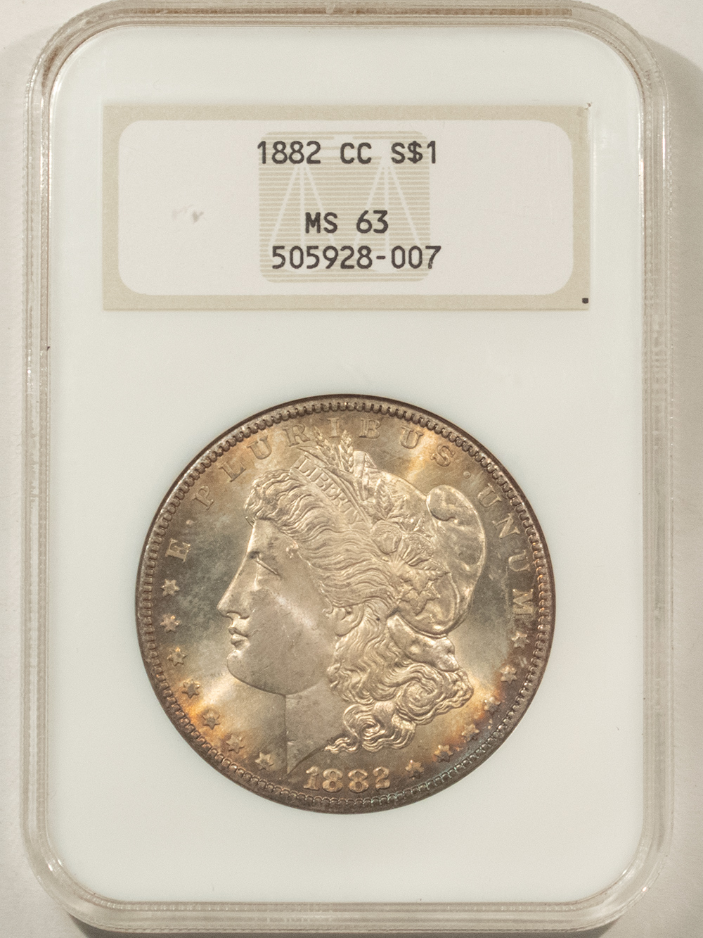 Dollars 1882-CC $1 MORGAN DOLLAR – NGC MS-63, FATTIE HOLDER, FRESH, CARSON CITY! Dollars 1882-CC $1 MORGAN DOLLAR – NGC MS-63, FATTIE HOLDER, FRESH, CARSON CITY!