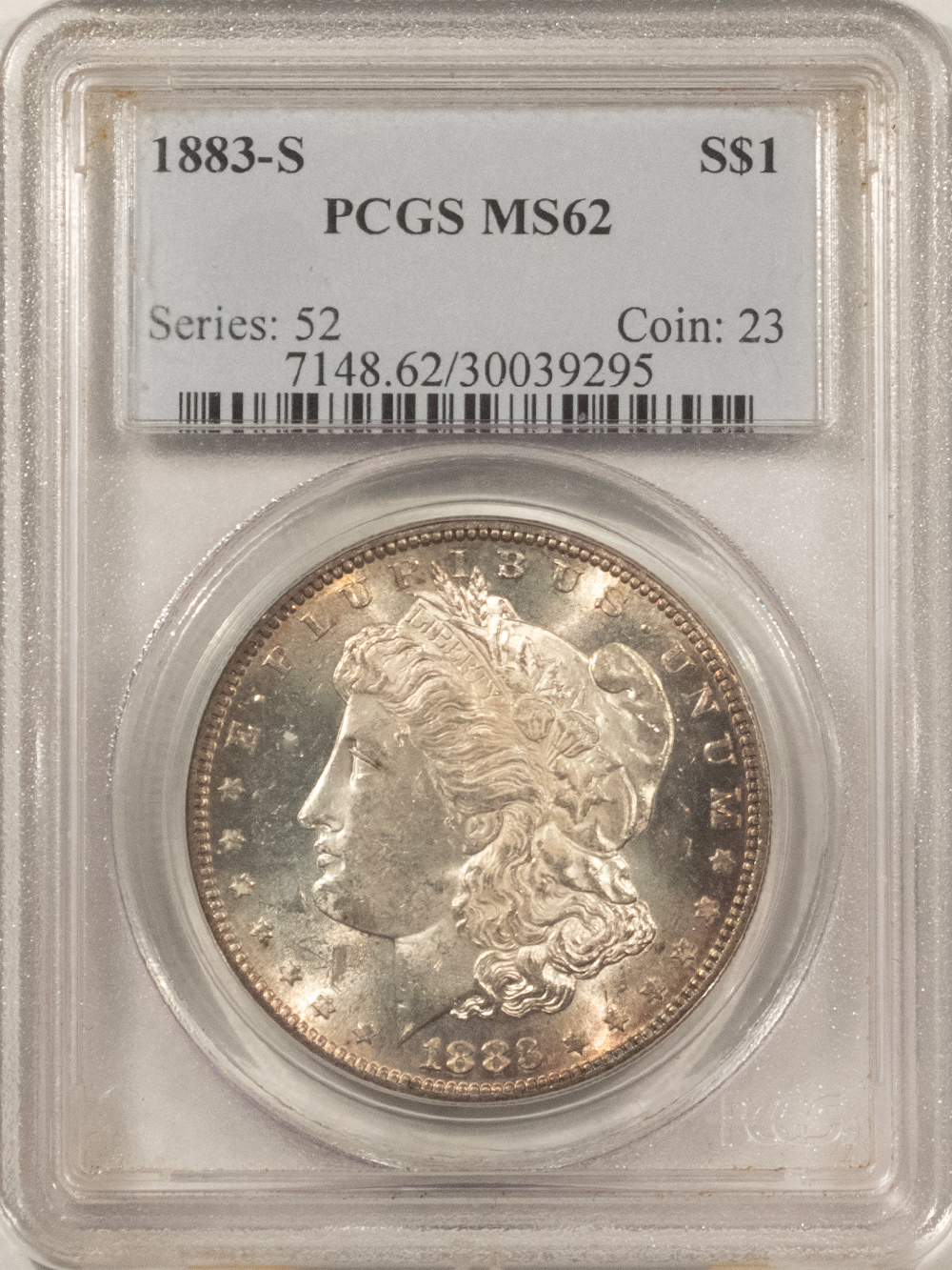 Dollars 1883-S $1 MORGAN DOLLAR – PCGS MS-62, FRESH & PREMIUM QUALITY! Dollars 1883-S $1 MORGAN DOLLAR – PCGS MS-62, FRESH & PREMIUM QUALITY!