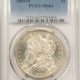 Dollars 1884-CC $1 MORGAN DOLLAR – PCGS MS-64+, BLAST WHITE! CARSON CITY!