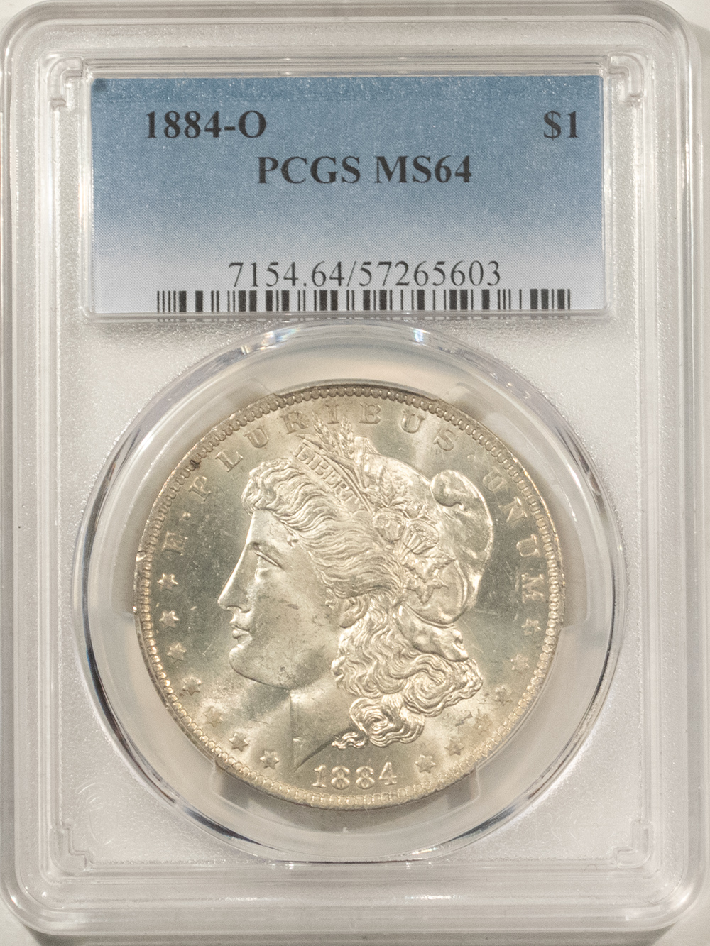 Dollars 1884-O $1 MORGAN DOLLAR – PCGS MS-64, FRESH WHITE! Dollars 1884-O $1 MORGAN DOLLAR – PCGS MS-64, FRESH WHITE!