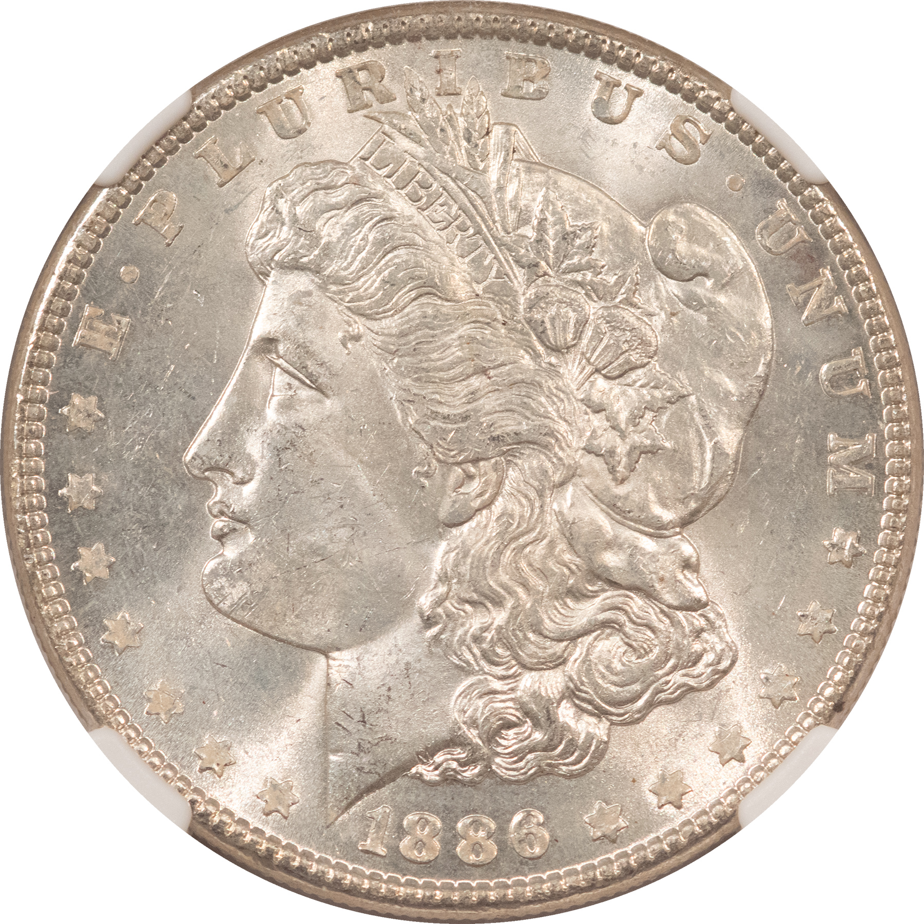 Dollars 1886 $1 MORGAN DOLLAR – NGC MS-63, FLASHY! Dollars 1886 $1 MORGAN DOLLAR – NGC MS-63, FLASHY!