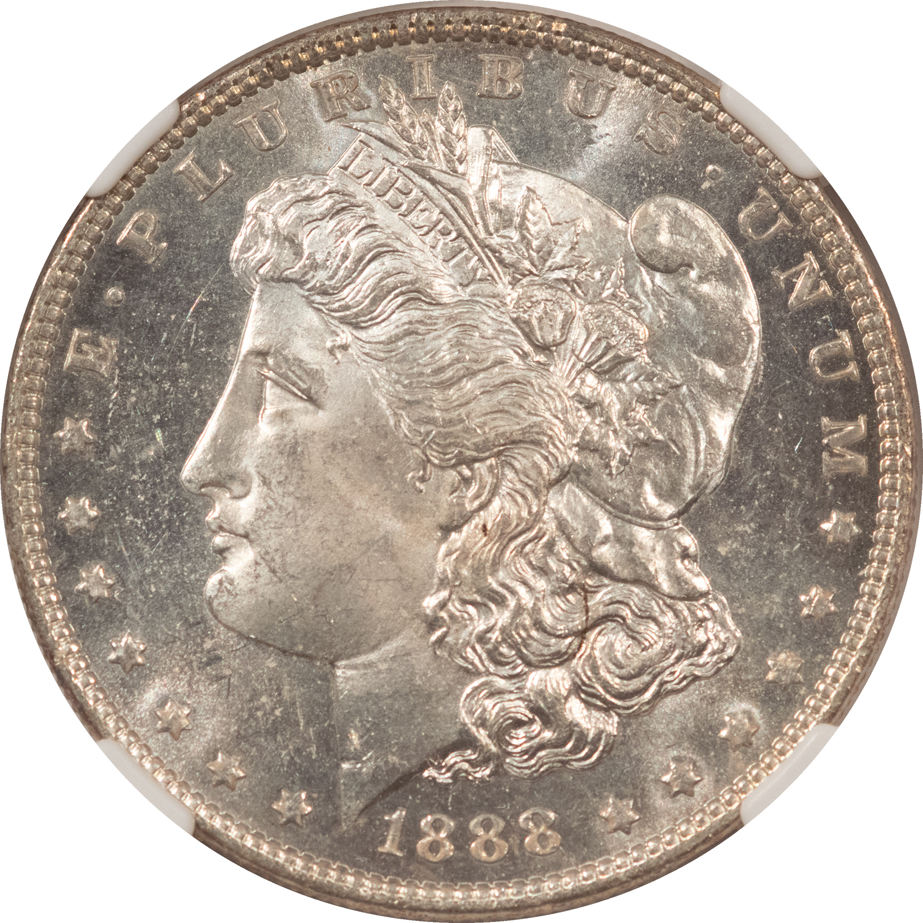 Dollars 1888 $1 MORGAN DOLLAR – NGC MS-64 PL, THROWBACK SERIES 1, PROOFLIKE GREAT LOOK! Dollars 1888 $1 MORGAN DOLLAR – NGC MS-64 PL, THROWBACK SERIES 1, PROOFLIKE GREAT LOOK!
