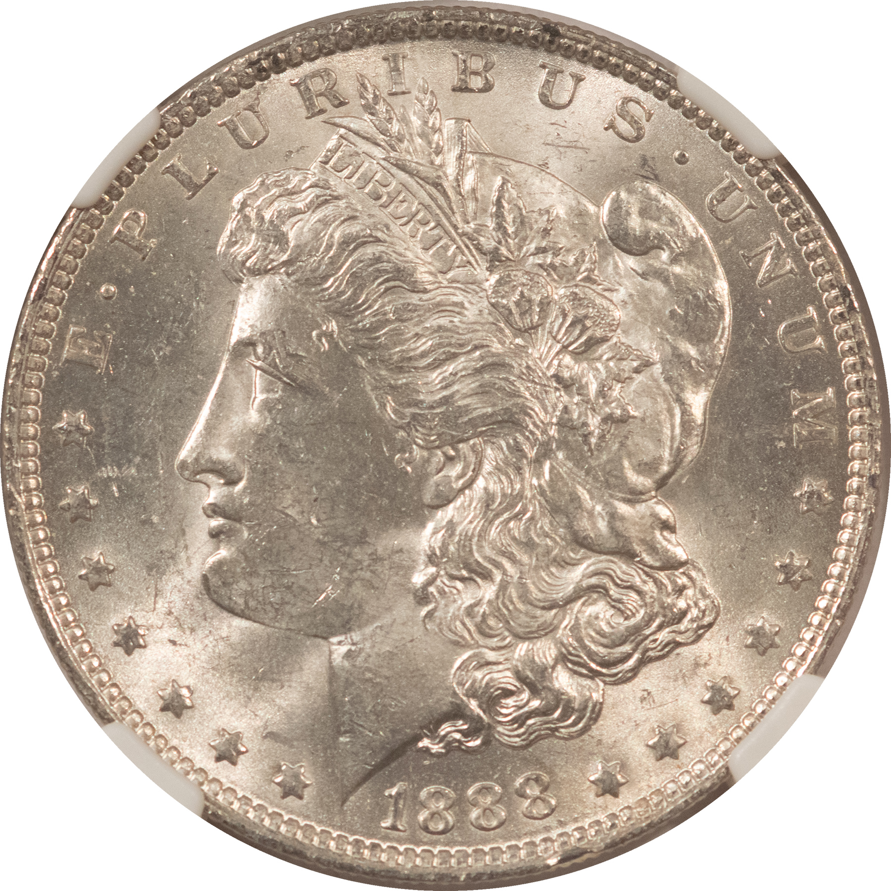 Dollars 1888-O $1 MORGAN DOLLAR – NGC MS-63, WHITE & CHOICE! Dollars 1888-O $1 MORGAN DOLLAR – NGC MS-63, WHITE & CHOICE!