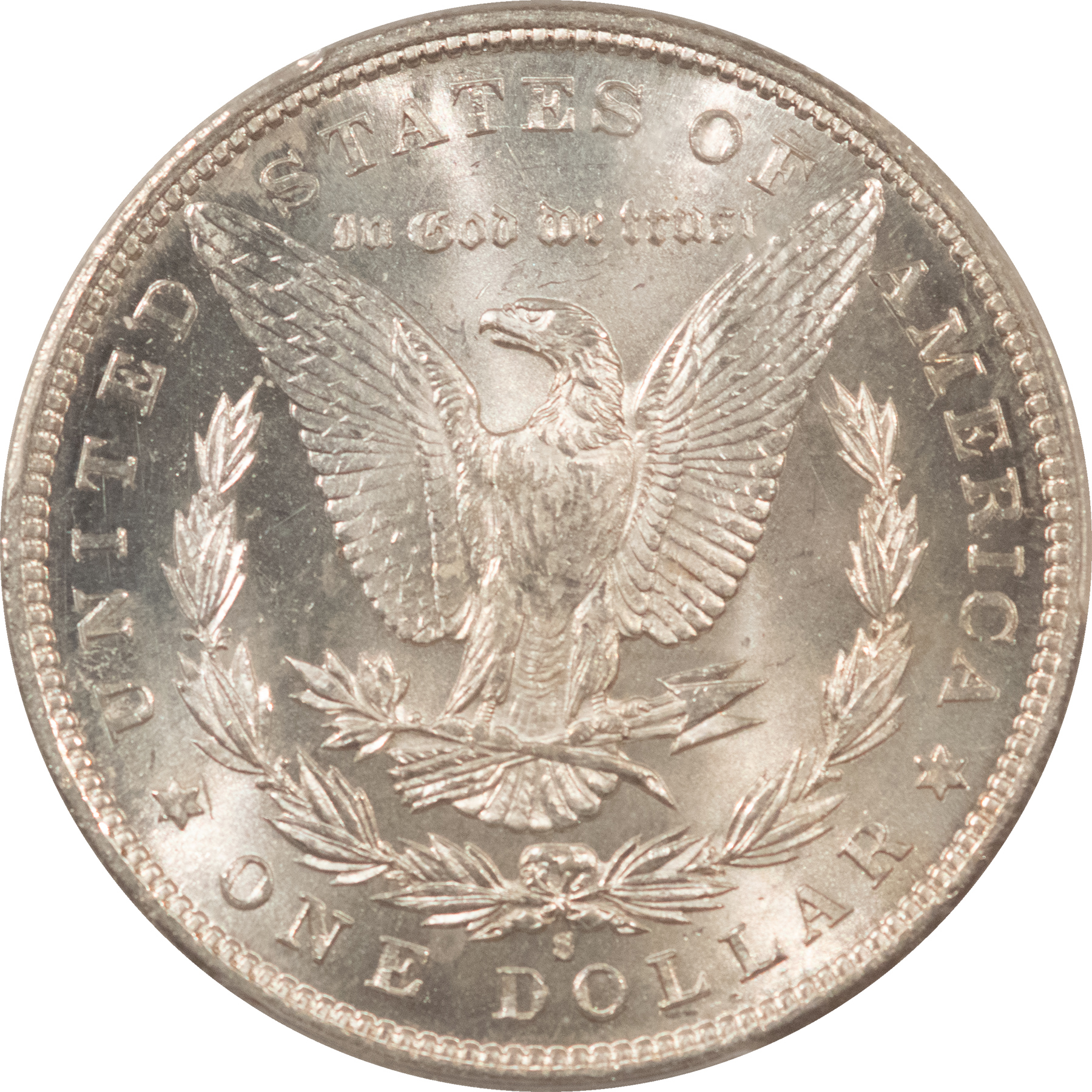 Dollars 1888-S $1 MORGAN DOLLAR – PCGS MS-62, BLAST WHITE! Dollars 1888-S $1 MORGAN DOLLAR – PCGS MS-62, BLAST WHITE!