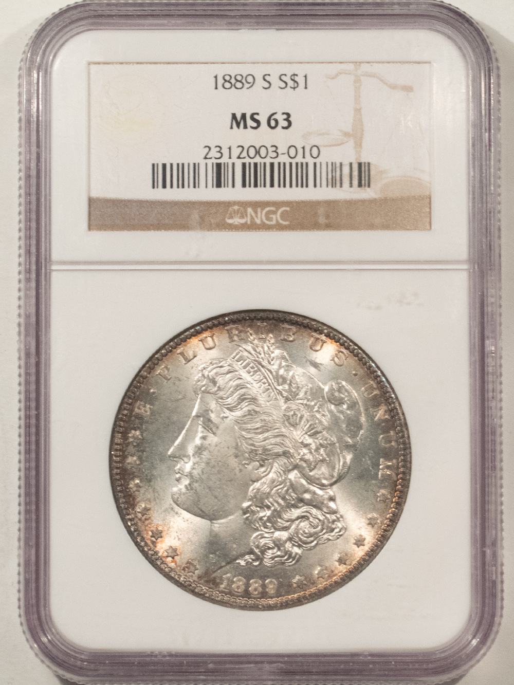 Dollars 1889-S $1 MORGAN DOLLAR – NGC MS-63, LUSTROUS & CHOICE! Dollars 1889-S $1 MORGAN DOLLAR – NGC MS-63, LUSTROUS & CHOICE!