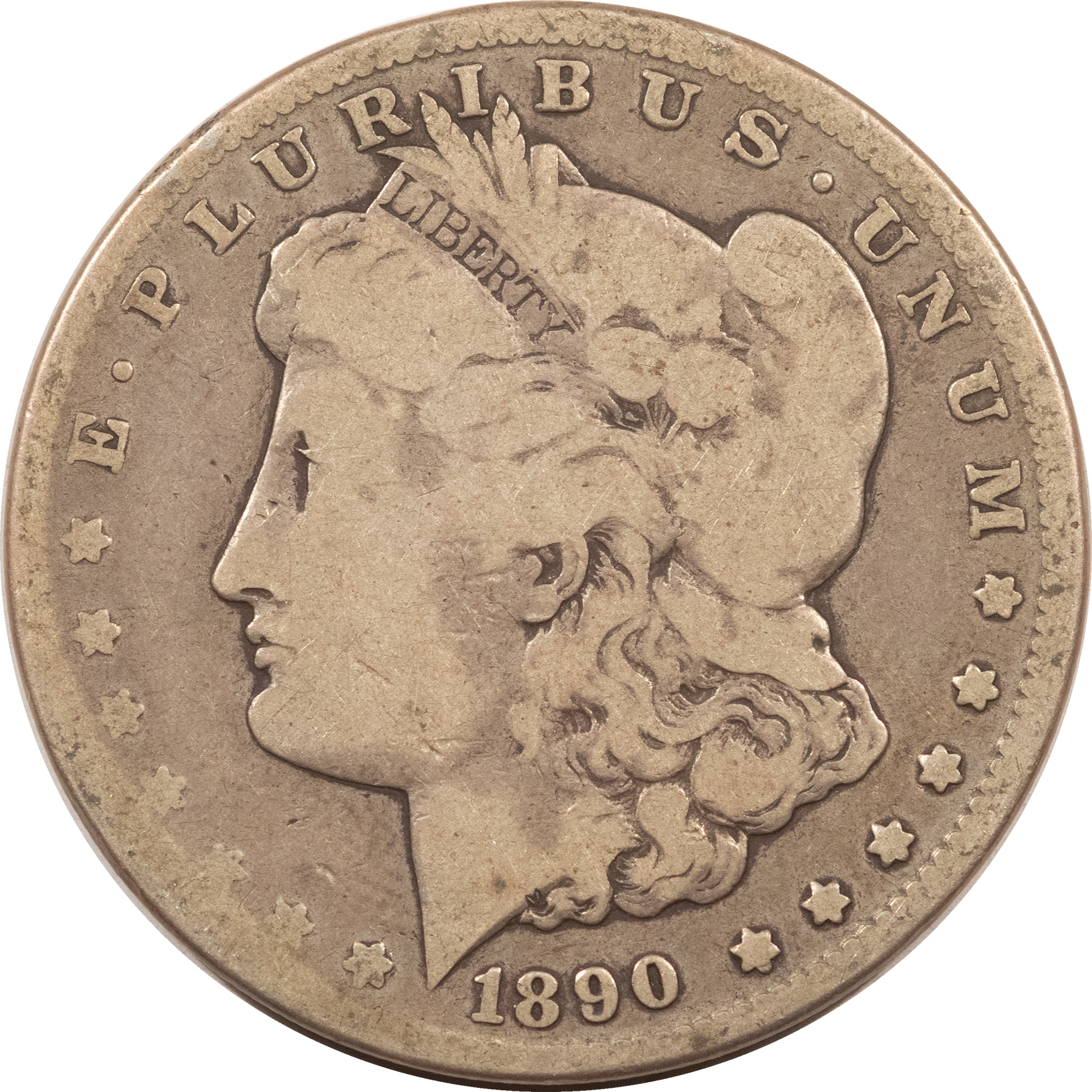 Dollars 1890-CC $1 MORGAN DOLLAR – DECENT CIRCULATED EXAMPLE! Dollars 1890-CC $1 MORGAN DOLLAR – DECENT CIRCULATED EXAMPLE!