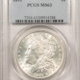 Dollars 1891-CC $1 MORGAN DOLLAR – PCGS MS-62, BLAST WHITE! CARSON CITY!
