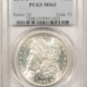 Dollars 1891-S $1 MORGAN DOLLAR – PCGS MS-63, BLAST WHITE! PREMIUM QUALITY! Dollars 1891-S $1 MORGAN DOLLAR – PCGS MS-63, BLAST WHITE! PREMIUM QUALITY!
