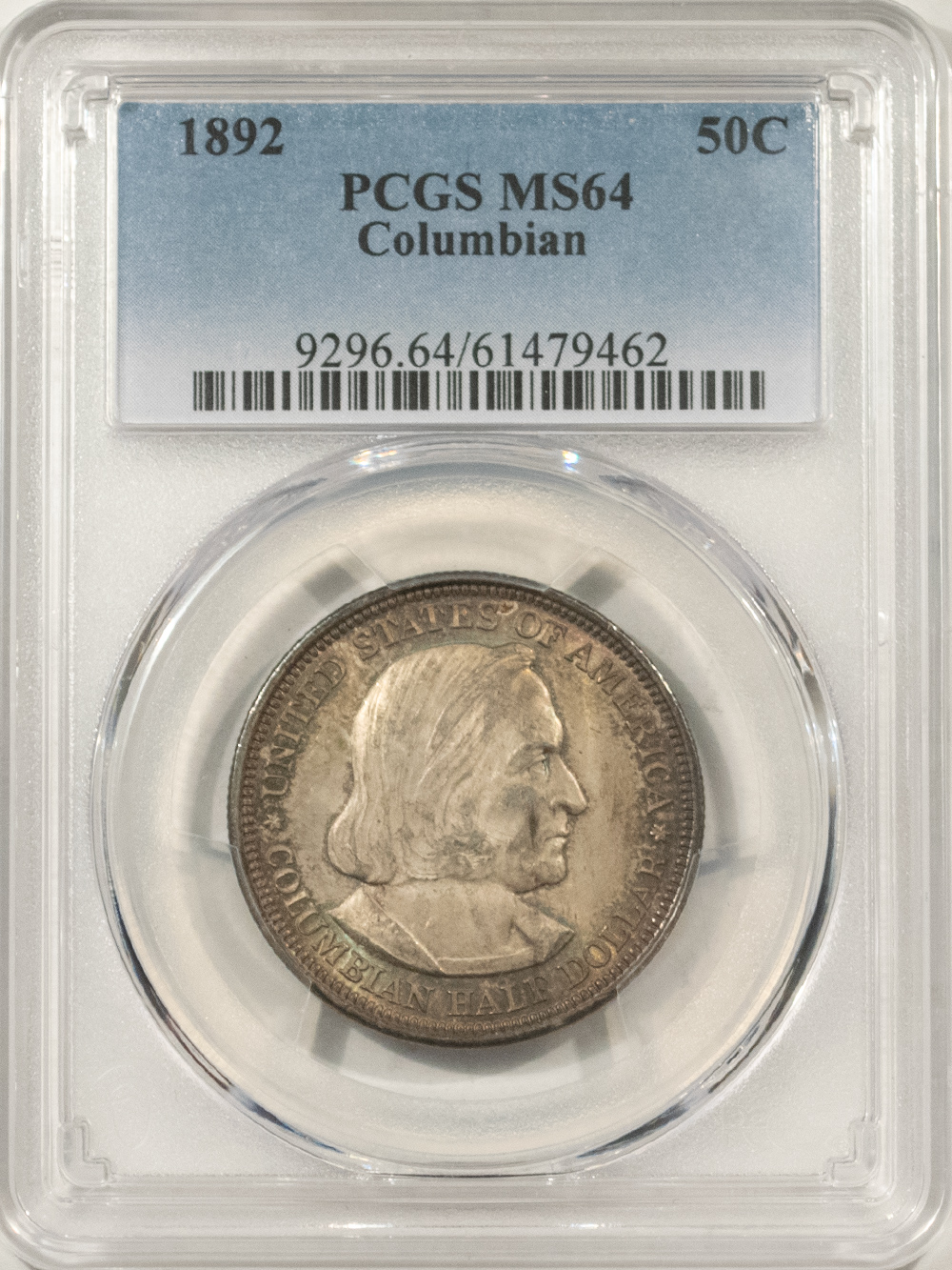 Early Commems 1892 COLUMBIAN COMMEMORATIVE HALF DOLLAR – PCGS MS-64, PRETTY & ORIGINAL! Early Commems 1892 COLUMBIAN COMMEMORATIVE HALF DOLLAR – PCGS MS-64, PRETTY & ORIGINAL!