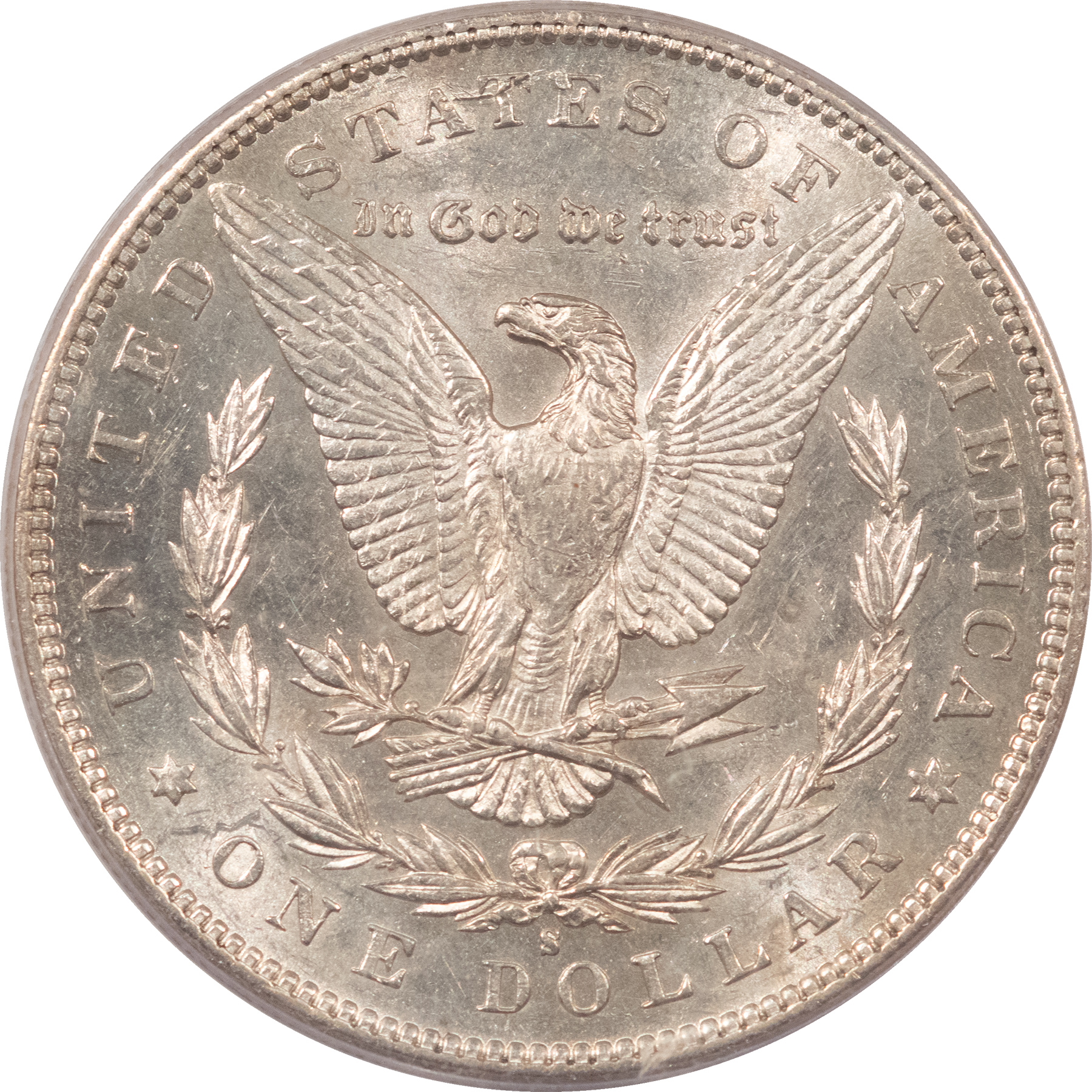 Dollars 1897-S $1 MORGAN DOLLAR – PCGS AU-55, FLASHY! Dollars 1897-S $1 MORGAN DOLLAR – PCGS AU-55, FLASHY!