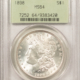 Dollars 1899 $1 MORGAN DOLLAR – PCGS MS-64, FROSTY WHITE & NICE!