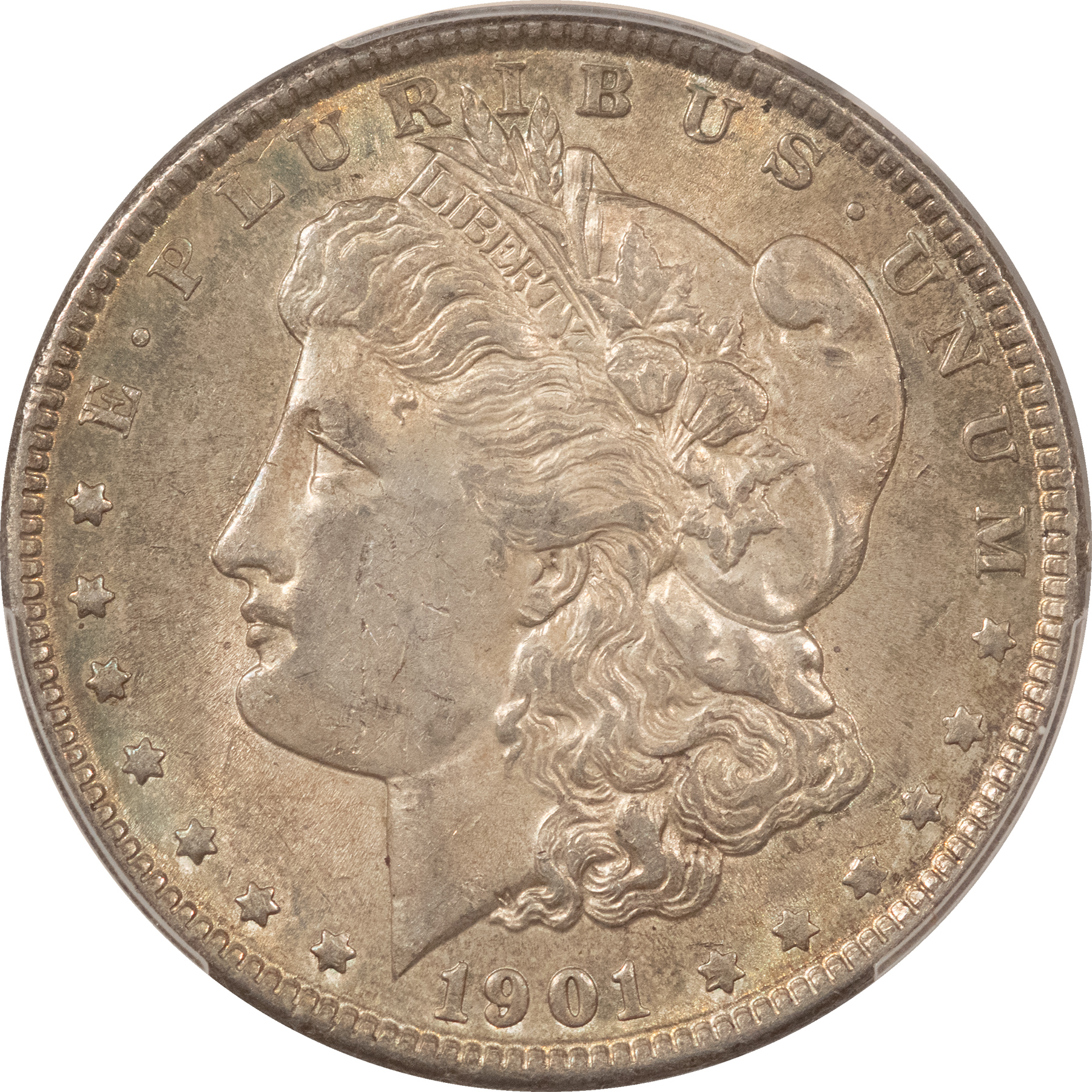 Dollars 1901 $1 MORGAN DOLLAR – PCGS AU-55, SUPER ORIGINAL! Dollars 1901 $1 MORGAN DOLLAR – PCGS AU-55, SUPER ORIGINAL!