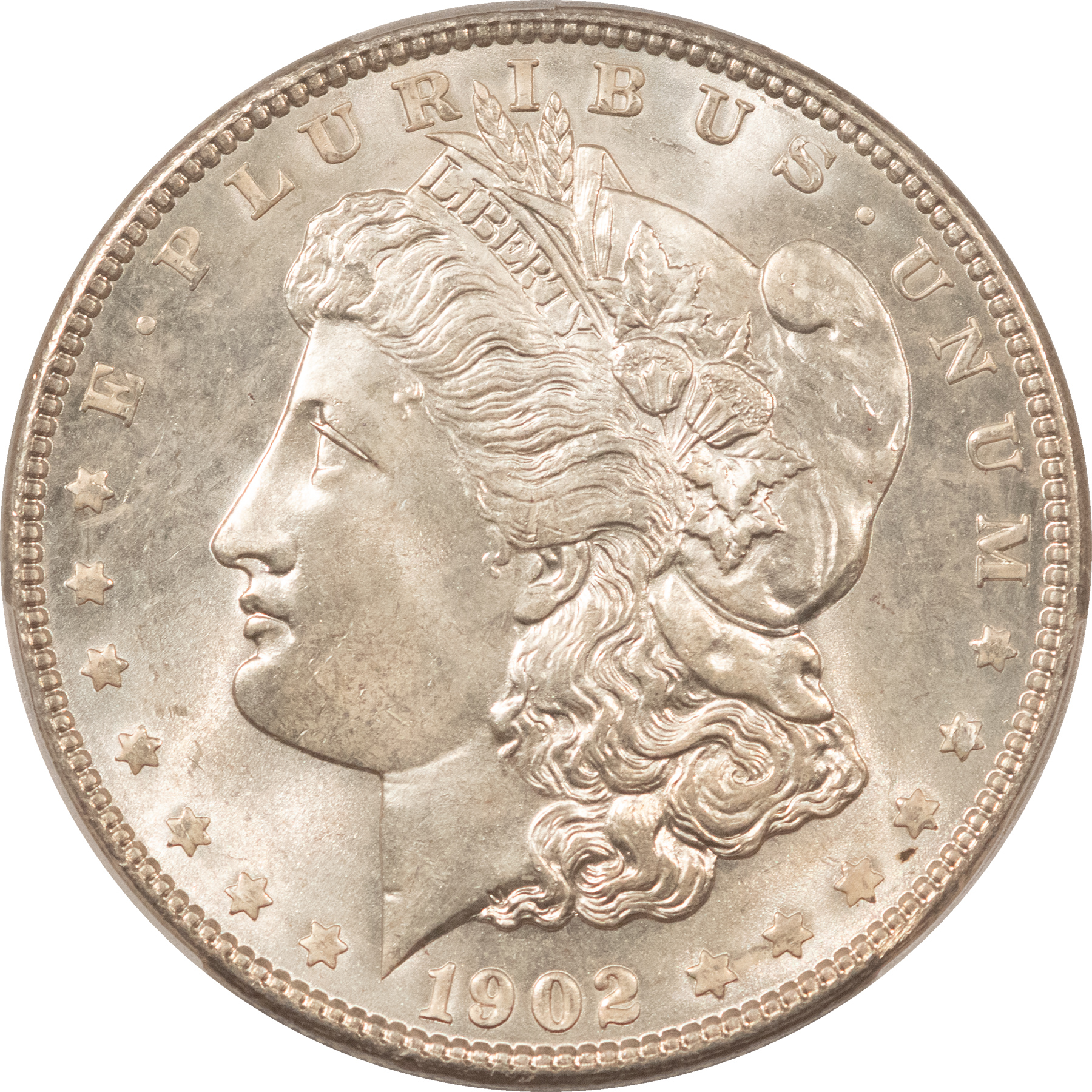 Dollars 1902 $1 MORGAN DOLLAR – PCGS MS-65, WHITE & PREMIUM QUALITY! Dollars 1902 $1 MORGAN DOLLAR – PCGS MS-65, WHITE & PREMIUM QUALITY!
