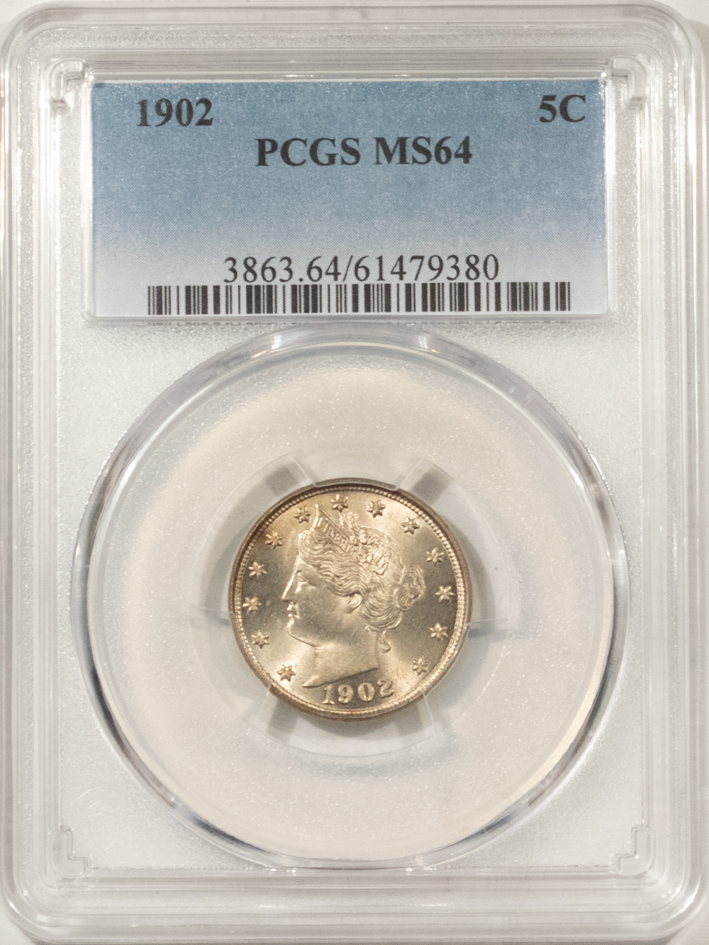 Liberty Nickels 1902 LIBERTY NICKEL – PCGS MS-64, LUSTROUS! Liberty Nickels 1902 LIBERTY NICKEL – PCGS MS-64, LUSTROUS!