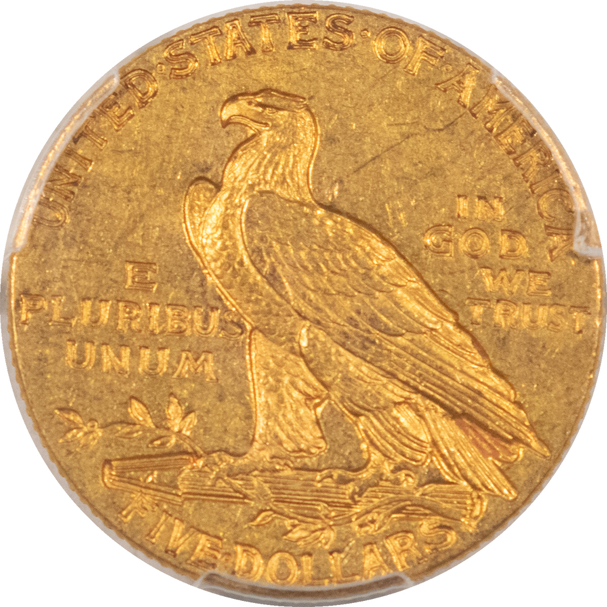 $5 1914 $5 INDIAN GOLD HALF EAGLE – PCGS MS-62, BETTER DATE! $5 1914 $5 INDIAN GOLD HALF EAGLE – PCGS MS-62, BETTER DATE!