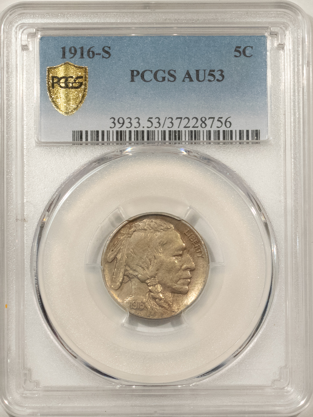 Buffalo Nickels 1916-S BUFFALO NICKEL – PCGS AU-53 Buffalo Nickels 1916-S BUFFALO NICKEL – PCGS AU-53