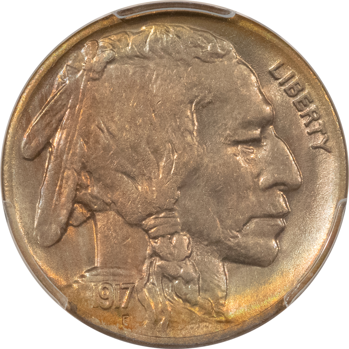 Buffalo Nickels 1917 BUFFALO NICKEL – PCGS AU-58, PRETTY COLOR! PREMIUM QUALITY! Buffalo Nickels 1917 BUFFALO NICKEL – PCGS AU-58, PRETTY COLOR! PREMIUM QUALITY!