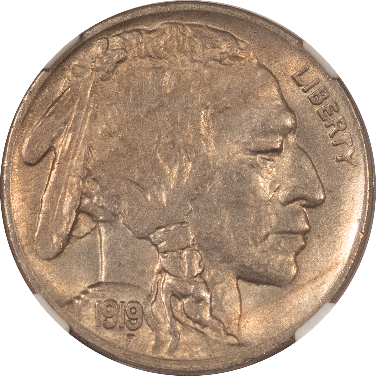Buffalo Nickels 1919 BUFFALO NICKEL – NGC AU-58 Buffalo Nickels 1919 BUFFALO NICKEL – NGC AU-58