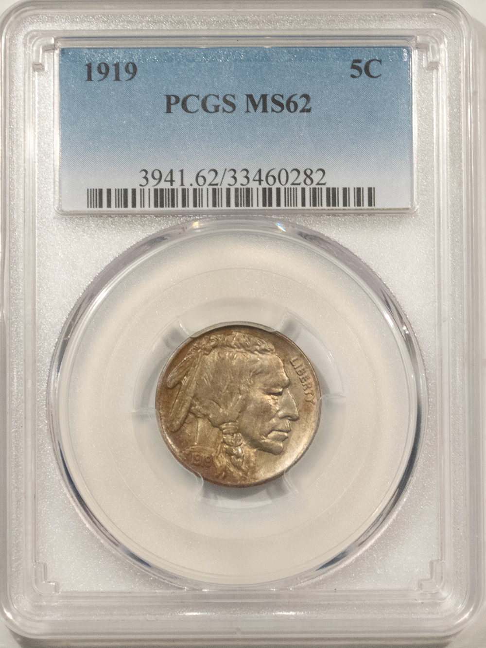 Buffalo Nickels 1919 BUFFALO NICKEL – PCGS MS-62, PRETTY & PREMIUM QUALITY! Buffalo Nickels 1919 BUFFALO NICKEL – PCGS MS-62, PRETTY & PREMIUM QUALITY!