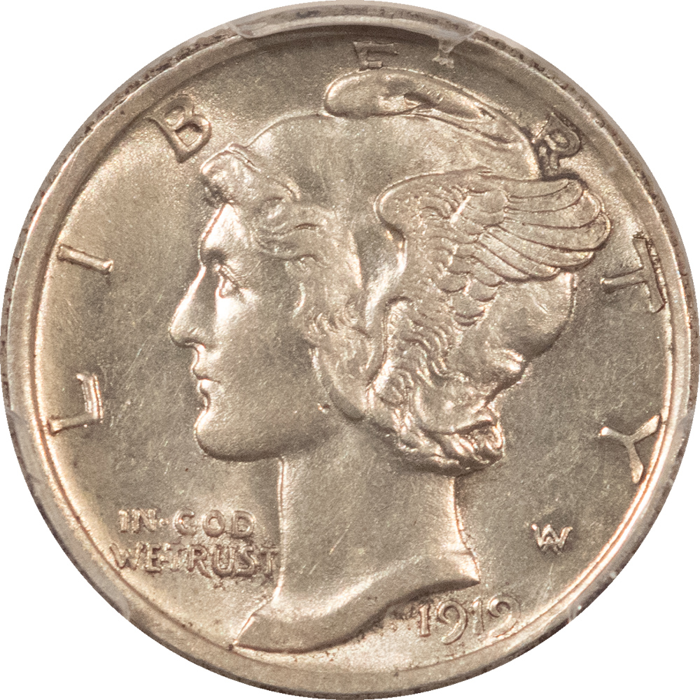 Dimes 1919-D MERCURY DIME – PCGS AU-58, WHITE, FLASHY & TOUGH! Dimes 1919-D MERCURY DIME – PCGS AU-58, WHITE, FLASHY & TOUGH!