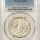 Half Dollars 1918 WALKING LIBERTY HALF DOLLAR – PCGS AU-55, WHITE & FLASHY!