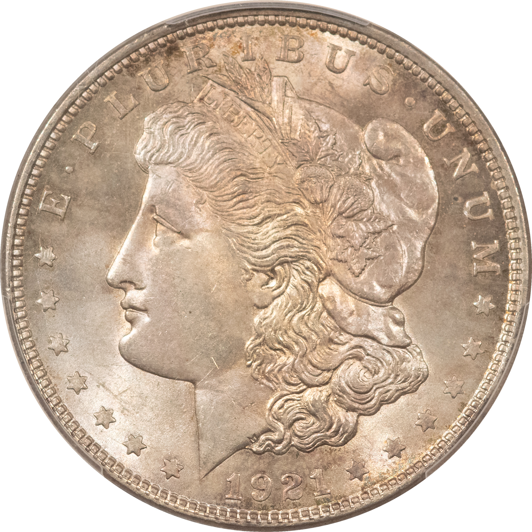 Dollars 1921 $1 MORGAN DOLLAR – PCGS MS-63, ATTRACTIVE! Dollars 1921 $1 MORGAN DOLLAR – PCGS MS-63, ATTRACTIVE!