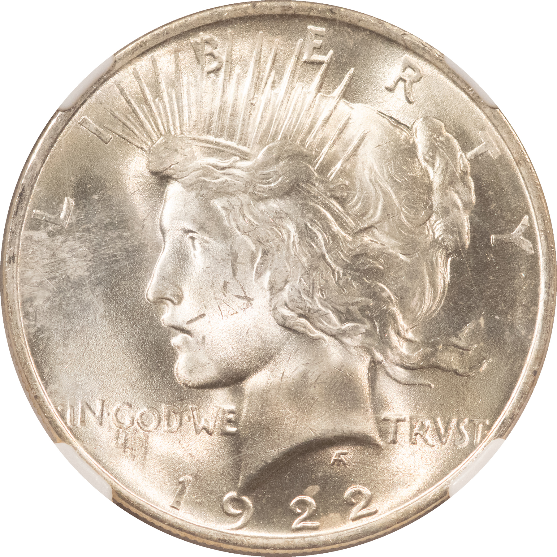 Dollars 1922 $1 PEACE DOLLAR – NGC MS-64, BLAST WHITE! Dollars 1922 $1 PEACE DOLLAR – NGC MS-64, BLAST WHITE!