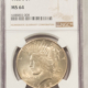 CAC Approved Coins 1923-S $1 PEACE DOLLAR – CACG MS-64, CAC APPROVED! PREMIUM QUALITY++! CAC Approved Coins 1923-S $1 PEACE DOLLAR – CACG MS-64, CAC APPROVED! PREMIUM QUALITY++!