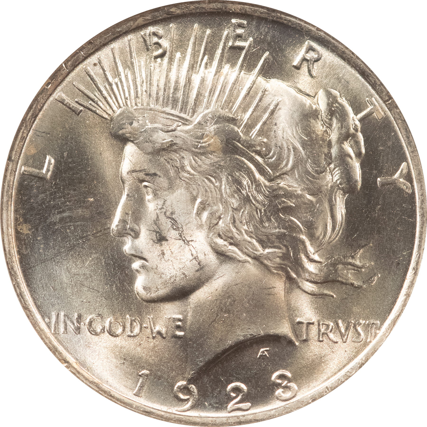 Dollars 1923 $1 PEACE DOLLAR – NGC MS-64, BLAST WHITE! Dollars 1923 $1 PEACE DOLLAR – NGC MS-64, BLAST WHITE!