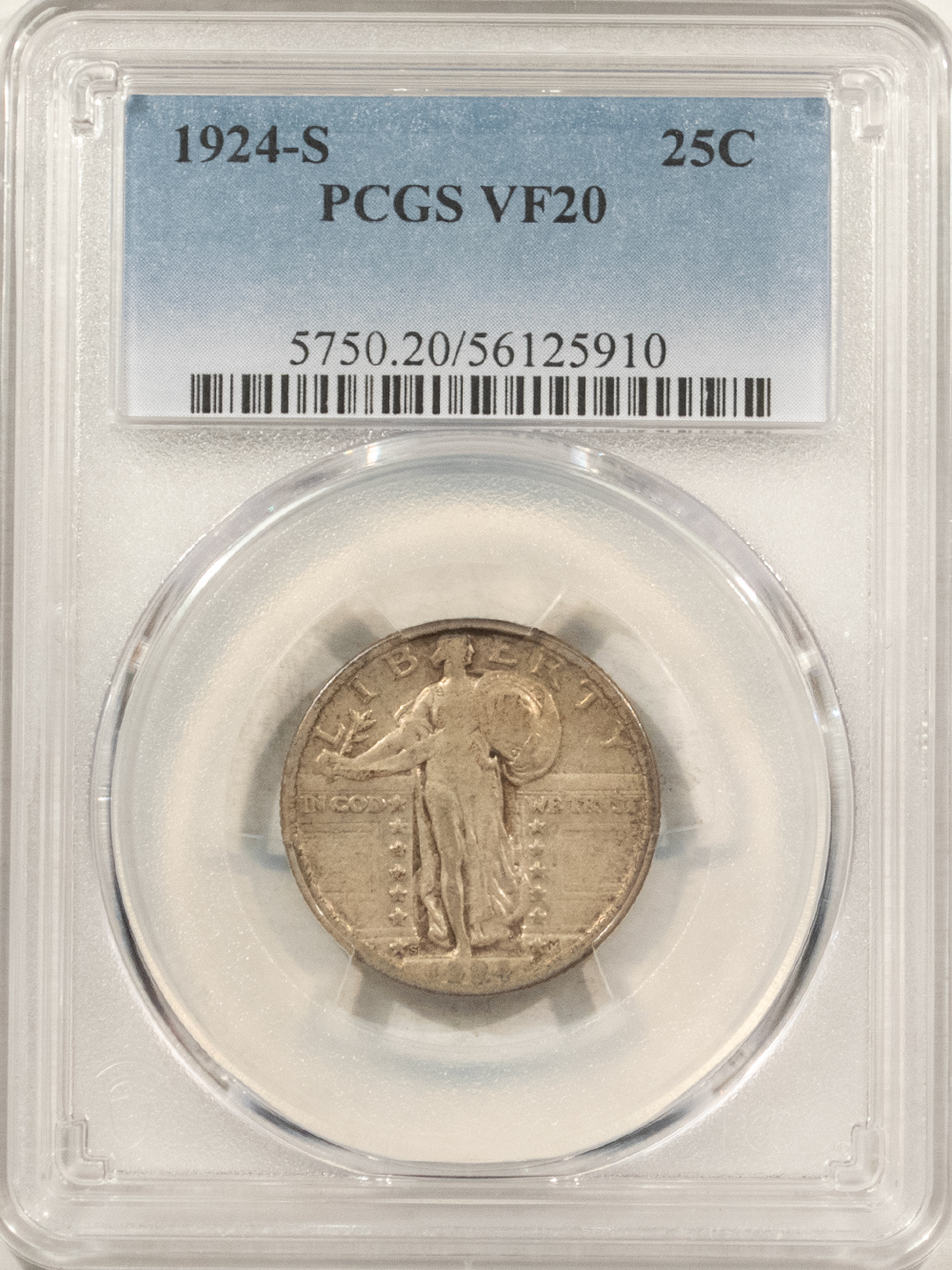 New Certified Coins 1924-S STANDING LIBERTY QUARTER – PCGS VF-20, NICE & WHOLESOME! New Certified Coins 1924-S STANDING LIBERTY QUARTER – PCGS VF-20, NICE & WHOLESOME!