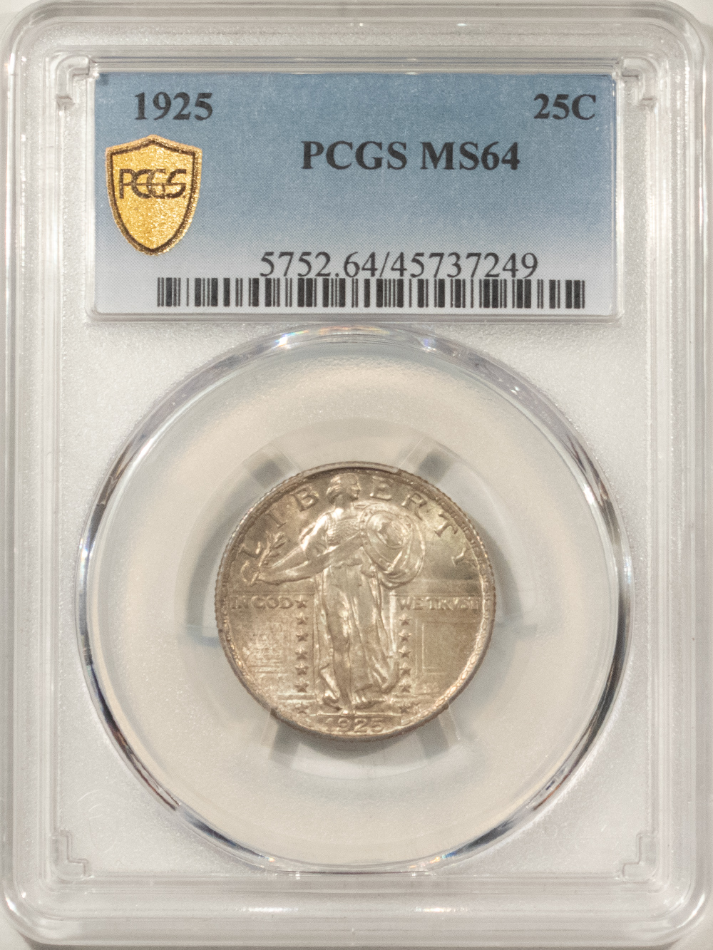 New Certified Coins 1925 STANDING LIBERTY QUARTER – PCGS MS-64, ORIGINAL & PREMIUM QUALITY! New Certified Coins 1925 STANDING LIBERTY QUARTER – PCGS MS-64, ORIGINAL & PREMIUM QUALITY!