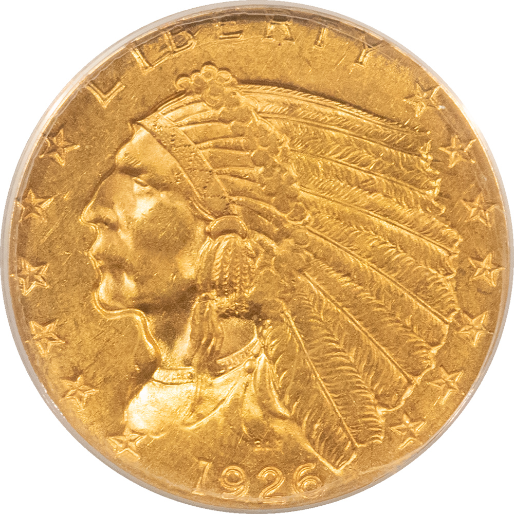 $2.50 1926 $2.50 INDIAN GOLD QUARTER EAGLE – ANACS MS-62, LUSTROUS! $2.50 1926 $2.50 INDIAN GOLD QUARTER EAGLE – ANACS MS-62, LUSTROUS!