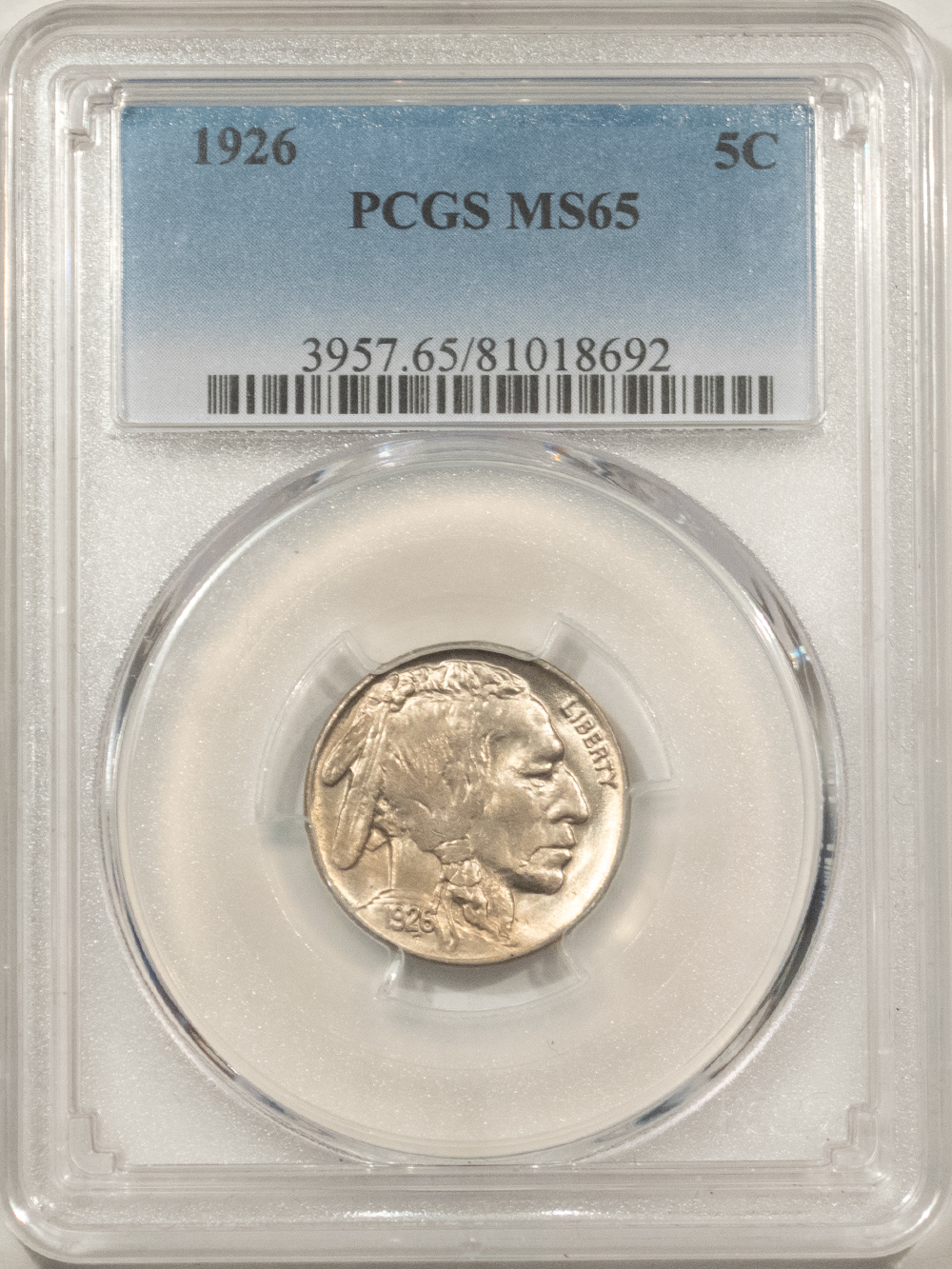 Buffalo Nickels 1926 BUFFALO NICKEL – PCGS MS-65, FLASHY GEM! Buffalo Nickels 1926 BUFFALO NICKEL – PCGS MS-65, FLASHY GEM!