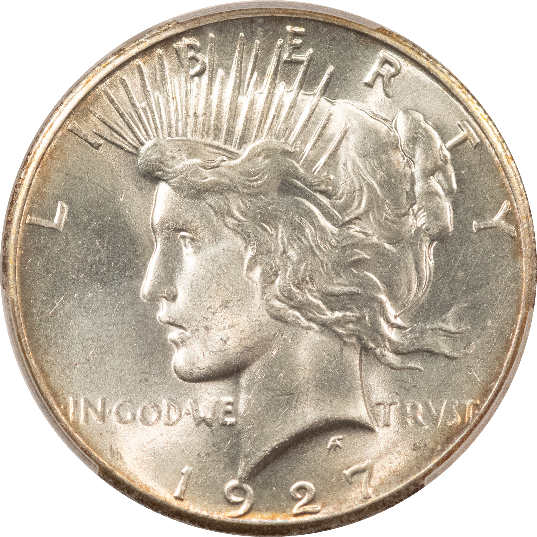 Dollars 1927 $1 PEACE DOLLAR – PCGS MS-63, BLAST WHITE! Dollars 1927 $1 PEACE DOLLAR – PCGS MS-63, BLAST WHITE!
