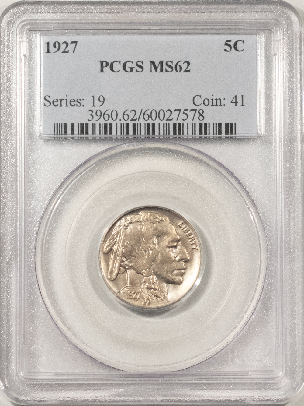 Buffalo Nickels 1927 BUFFALO NICKEL – PCGS MS-62, FLASHY! Buffalo Nickels 1927 BUFFALO NICKEL – PCGS MS-62, FLASHY!