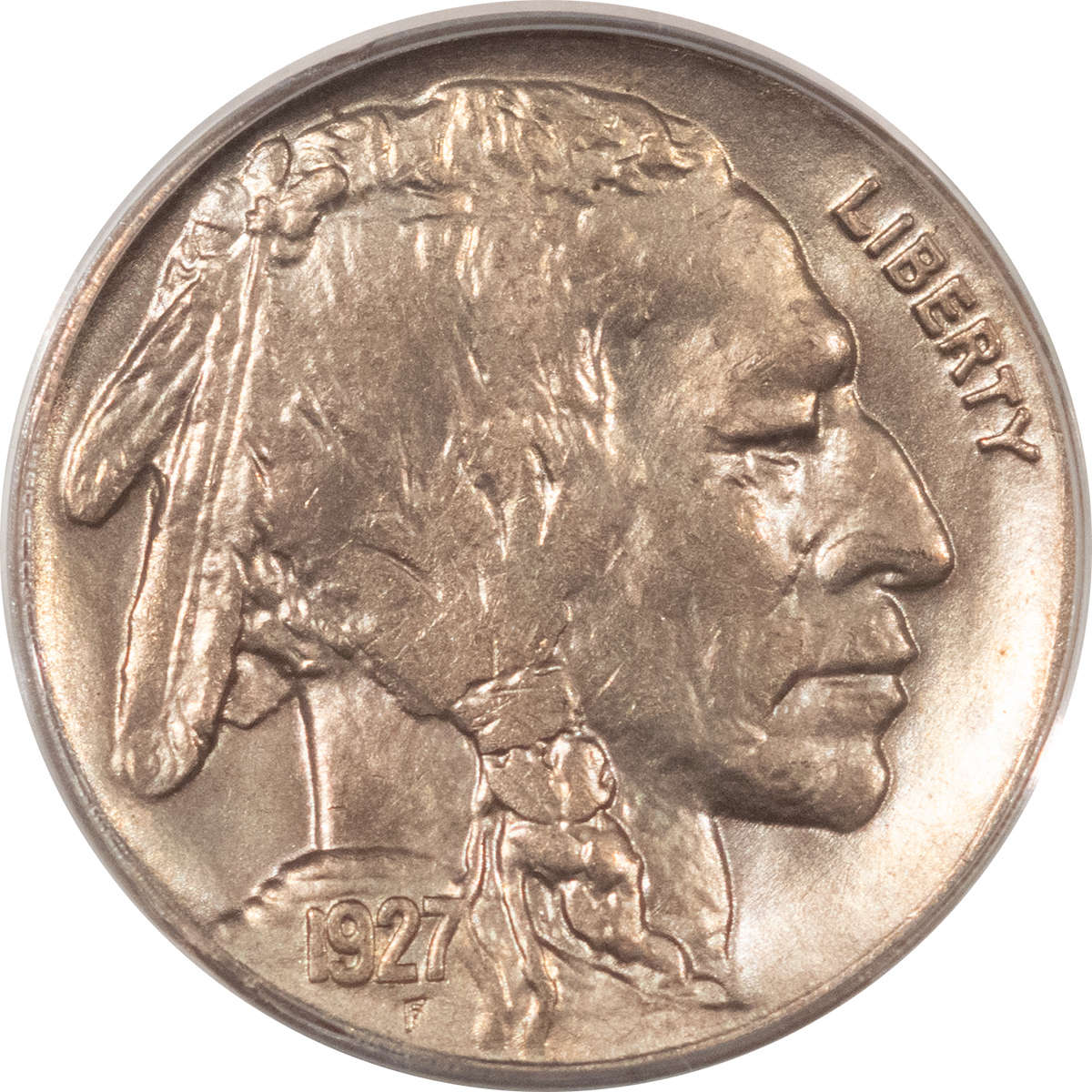 Buffalo Nickels 1927 BUFFALO NICKEL – PCGS MS-62, FLASHY! Buffalo Nickels 1927 BUFFALO NICKEL – PCGS MS-62, FLASHY!