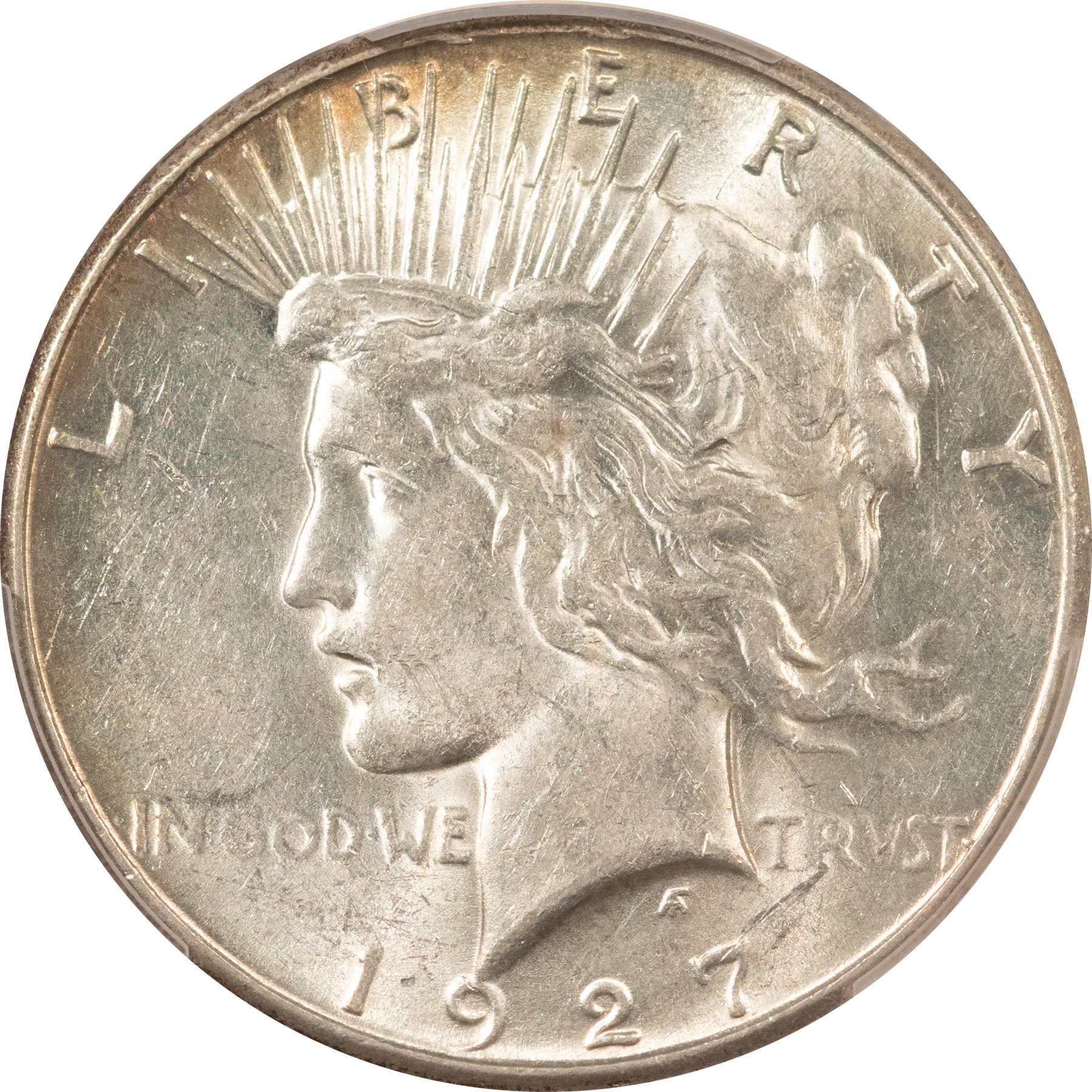 Dollars 1927-S $1 PEACE DOLLAR – PCGS AU-55 Dollars 1927-S $1 PEACE DOLLAR – PCGS AU-55
