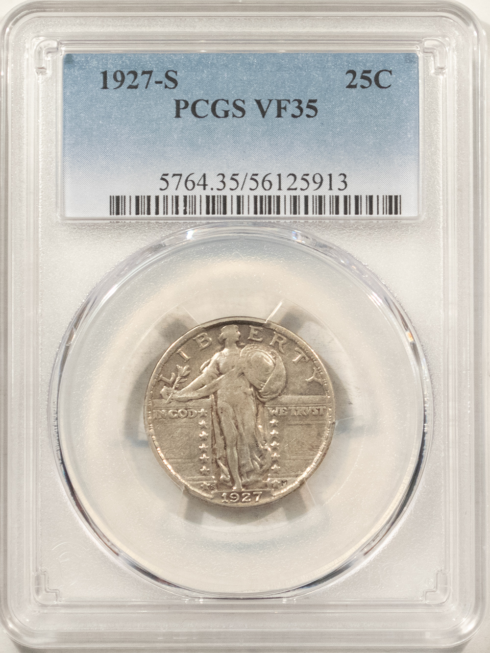 New Certified Coins 1927-S STANDING LIBERTY QUARTER – PCGS VF-35, TOUGH & WHOLESOME! New Certified Coins 1927-S STANDING LIBERTY QUARTER – PCGS VF-35, TOUGH & WHOLESOME!
