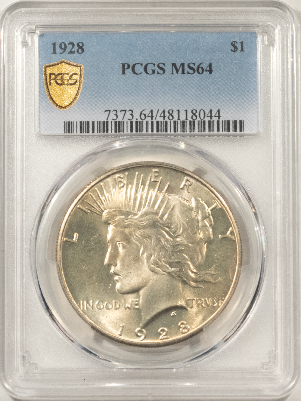 Dollars 1928 $1 PEACE DOLLAR – PCGS MS-64, KEY DATE! FRESH & PREMIUM QUALITY! Dollars 1928 $1 PEACE DOLLAR – PCGS MS-64, KEY DATE! FRESH & PREMIUM QUALITY!