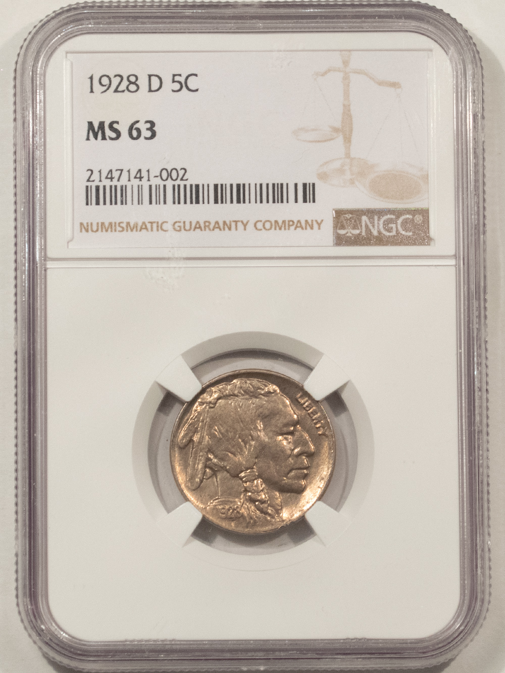 Buffalo Nickels 1928-D BUFFALO NICKEL – NGC MS-63, CHOICE! Buffalo Nickels 1928-D BUFFALO NICKEL – NGC MS-63, CHOICE!